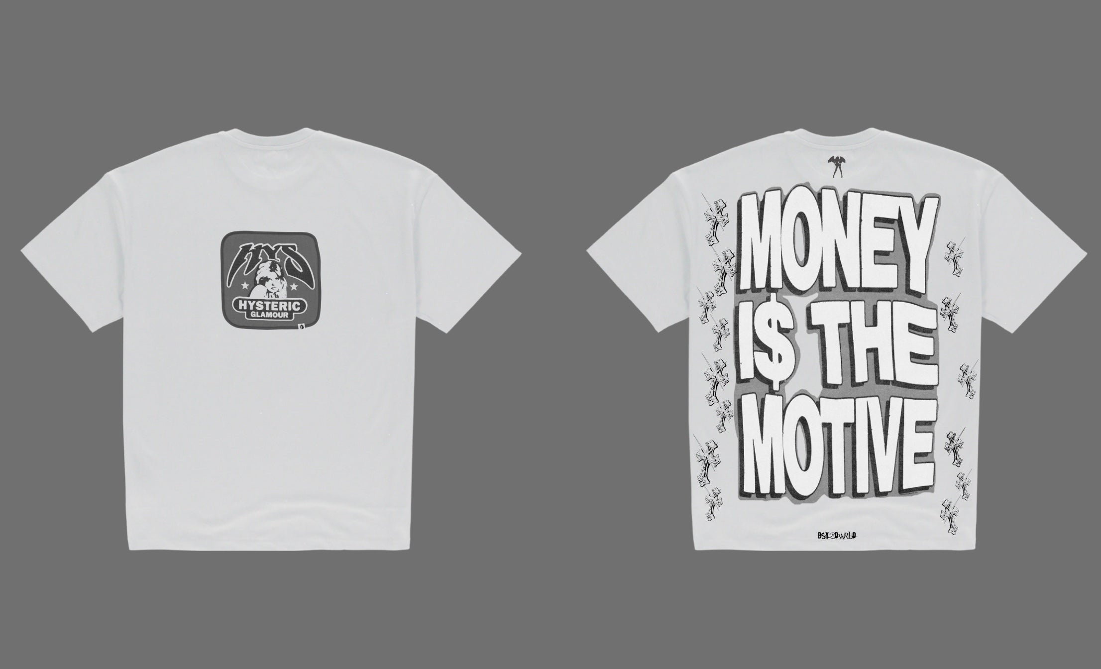 LONGSLEEVE BSY2DWRLD "M$NEY" TEE (UNISEX)